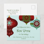 Carte Postale Nouvelle maison pour les fêtes | Noël rétro (Devant / Derrière)