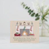 Carte Postale Nouvelle maison pour les vacances | Cheminée et ba (Debout devant)