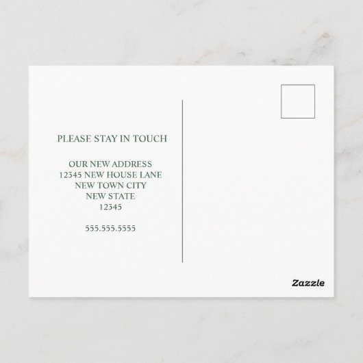 Carte Postale Nouvelle Maison Pour Les Vacances | Faire-part de (Dos)