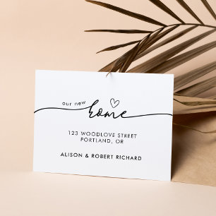 Carte Postale Nouvelle maison simple Nouvelle adresse Faire-part