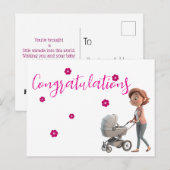 Carte Postale Nouvelle mère (Devant / Derrière)