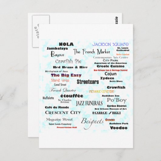 Carte Postale Nouvelle-Orléans (Devant / Derrière)