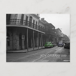 CARTE POSTALE NOUVELLE-ORLÉANS 1939 COLORSPLASH PHOTOGRAPHIE VIN