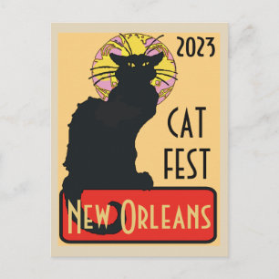 Carte Postale Nouvelle-Orléans Chat Noir Modifier Texte Affiche