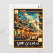 Carte Postale Nouvelle-Orléans, Louisiane | VINTAGE (Devant / Derrière)
