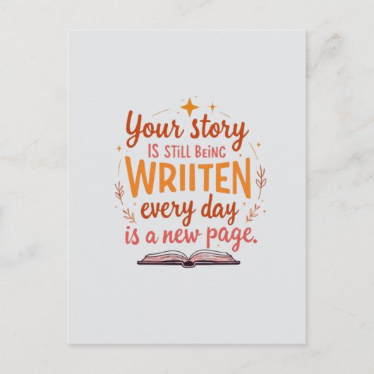 Carte Postale Nouvelle page, Nouveau jour (Devant)