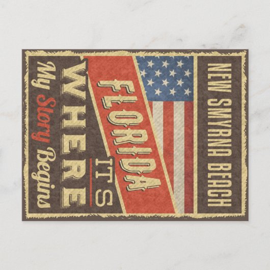 Carte Postale Nouvelle plage de Smyrna Floride (Devant)