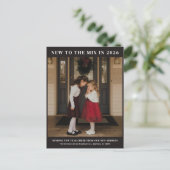 Carte postale nouvelle porte 24 Faire-part de démé (Debout devant)