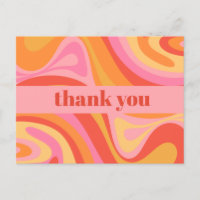 Nouvelle Retrographie Abstraite Rose Orange Merci