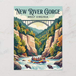 Carte Postale Nouvelle rivière Gorge Virginie-Occidentale, États