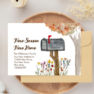 Carte Postale Nouvelle saison Nouveau domicile Changement d'adre