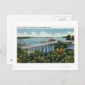 Carte Postale Nouvelle vue du pont de pied de l'île Capital (Devant / Derrière)