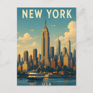 Carte Postale Nouvelle York Manhattan Empire State Lumières de l