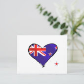 Carte Postale Nouvelle-Zélande amour drapeau (Debout devant)