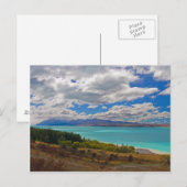 Carte Postale Nouvelle-Zélande : Lac Pukaki (Devant / Derrière)