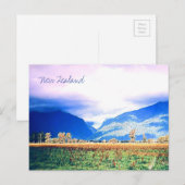 Carte Postale Nouvelle-Zélande photographie Fox Glacier (Devant / Derrière)