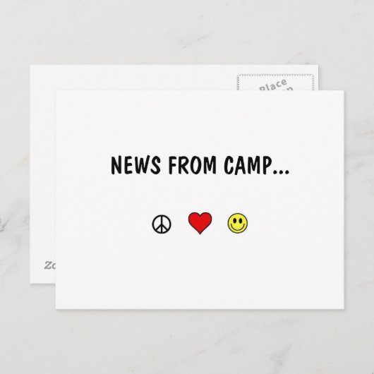 Carte Postale Nouvelles Du Camp ... (Devant / Derrière)