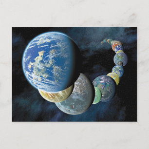 Carte Postale Nouvelles Étranges Mondes Montage de Planète Alien