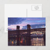 Carte Postale Nouvelles ponts de Londres sur la Tamise (Devant / Derrière)