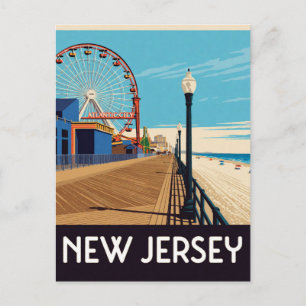 Carte Postale Nouvelles villes côtières du New Jersey USA et voy