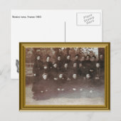 Carte Postale Novice nonnes, France 1890 (Devant / Derrière)