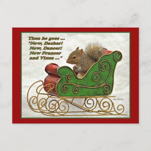 Carte Postale Now Dasher, Now Dancer...