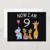 Carte Postale Now I le 9e anniversaire du Birthday (Devant / Derrière)