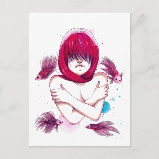 Carte Postale Noyage de poisson (Devant)