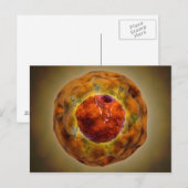 Carte Postale Noyau Cellulaire Avec Chromosome 3 (Devant / Derrière)