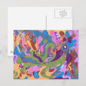 Carte Postale "Noyer" l'art Abstrait (Devant / Derrière)
