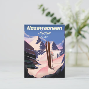 Carte Postale Nozawaonsen Japon pour skier