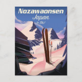 Carte Postale Nozawaonsen Japon pour skier (Devant)