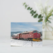 Carte Postale NSB Diesel NOHAB Di3-642 arrivée Røros (Debout devant)