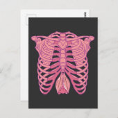 Carte Postale Nu Goth Bat Skeleton esthétique gothique wiccan pa (Devant / Derrière)