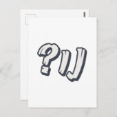 Carte Postale "NU ?" yiddish - L'expression juive parfaite (Devant / Derrière)