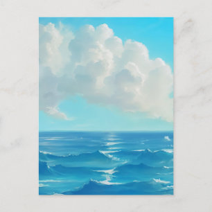 Carte Postale Nuage au-dessus de l'eau - Paysage marin de style
