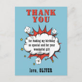 Carte Postale Nuage de dialogue de bande dessinée de super-héros (Devant)