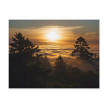 Nuage de mer avec coucher de soleil