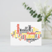 Carte Postale Nuage de mots allemand - Deutsche Wortwolke (Debout devant)
