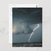 Carte Postale Nuage de mur avec éclairs (Devant / Derrière)