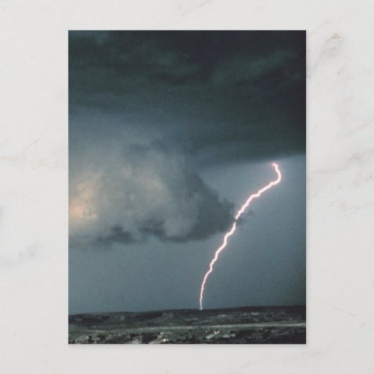 Carte Postale Nuage de mur avec éclairs (Devant)