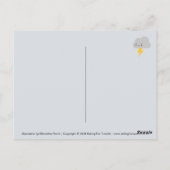Carte Postale Nuage de tonnerre et de foudre de Kawaii (Dos)