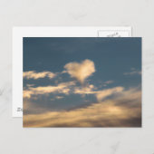 Carte Postale Nuage en forme de coeur (Devant / Derrière)