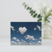 Carte Postale Nuage en forme de coeur (Debout devant)