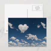 Carte Postale Nuage en forme de coeur (Devant / Derrière)