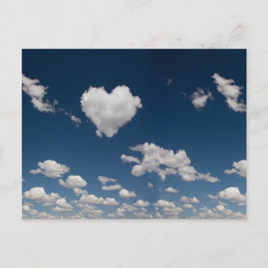 Carte Postale Nuage en forme de coeur (Devant)