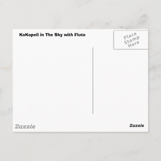 Carte Postale nuage kokopelli (Dos)