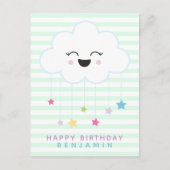 Carte Postale Nuage qui rit mignon - Anniversaire des enfants à  (Devant)