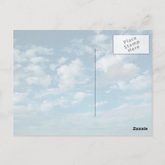 carte postale nuages (Dos)