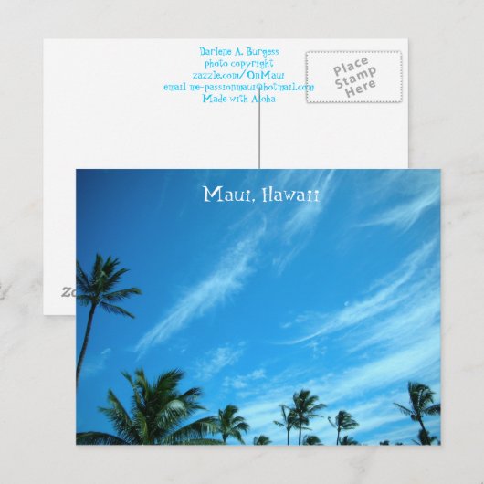 Carte Postale Nuages (Devant / Derrière)